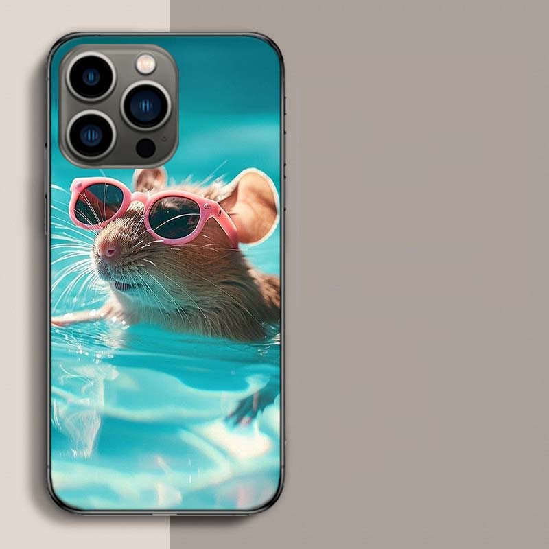 Cute Hamster Phone Case For Iphone 17 Air 15 Pro 14 Plus 16 Pro Max 12 13 Mini 11 16E X XS Cover Cute Fundas