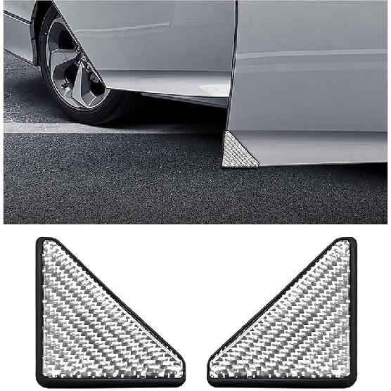 2PCS Car Side Door Edge Guards, Carbon Fiber Anti-Collision Vehicle Door Corner Protector, Self-Adhesive Auto Front Door Corner Scratch Sticker Film,