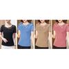 Women's Summer Lace Blouse with Rhinestone Embellishments and Embroidery: Short-Sleeve, Solid-Color, Elegant, and Flattering T-Shirt