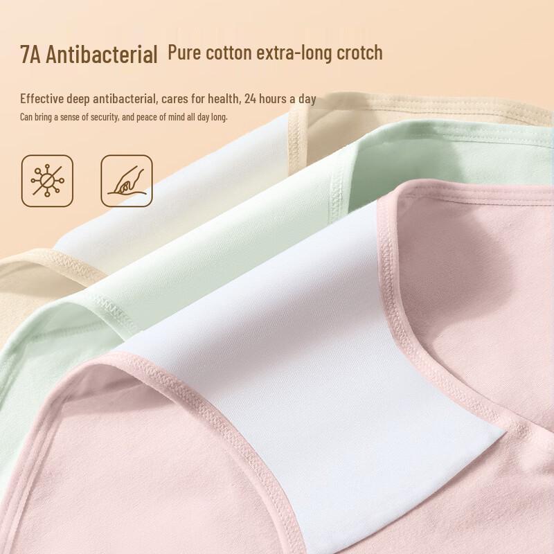 Urban Beauty Women's High-Waist Cotton Antibacterial Briefs (4-Pack)