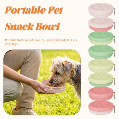 Portable Outdoor Pet Bowl For, Food and Treats for Cats and Dogs
