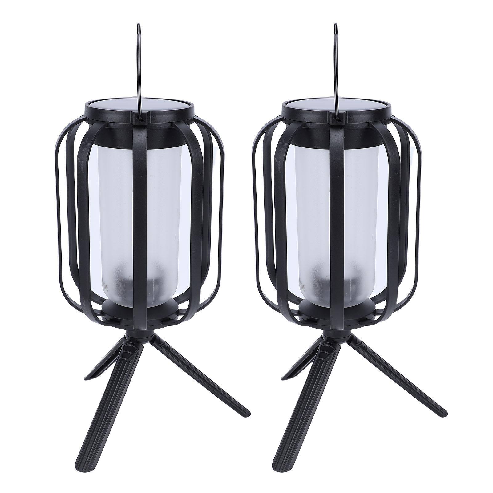 

2 шт. Солнечные фонари 3 цветовые температуры 2 режима IPX4 водонепроницаемые подвесные солнечные светильники со штативами для декора двора и сада