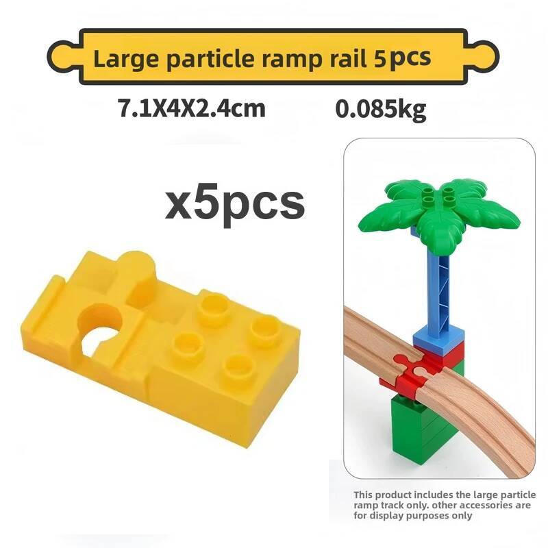 Top-Grade 5Pcs Premium-Quality Wooden First-Class Train First-Class Track Premium-Quality Accessories High-Standard Large Premium-Quality Particle