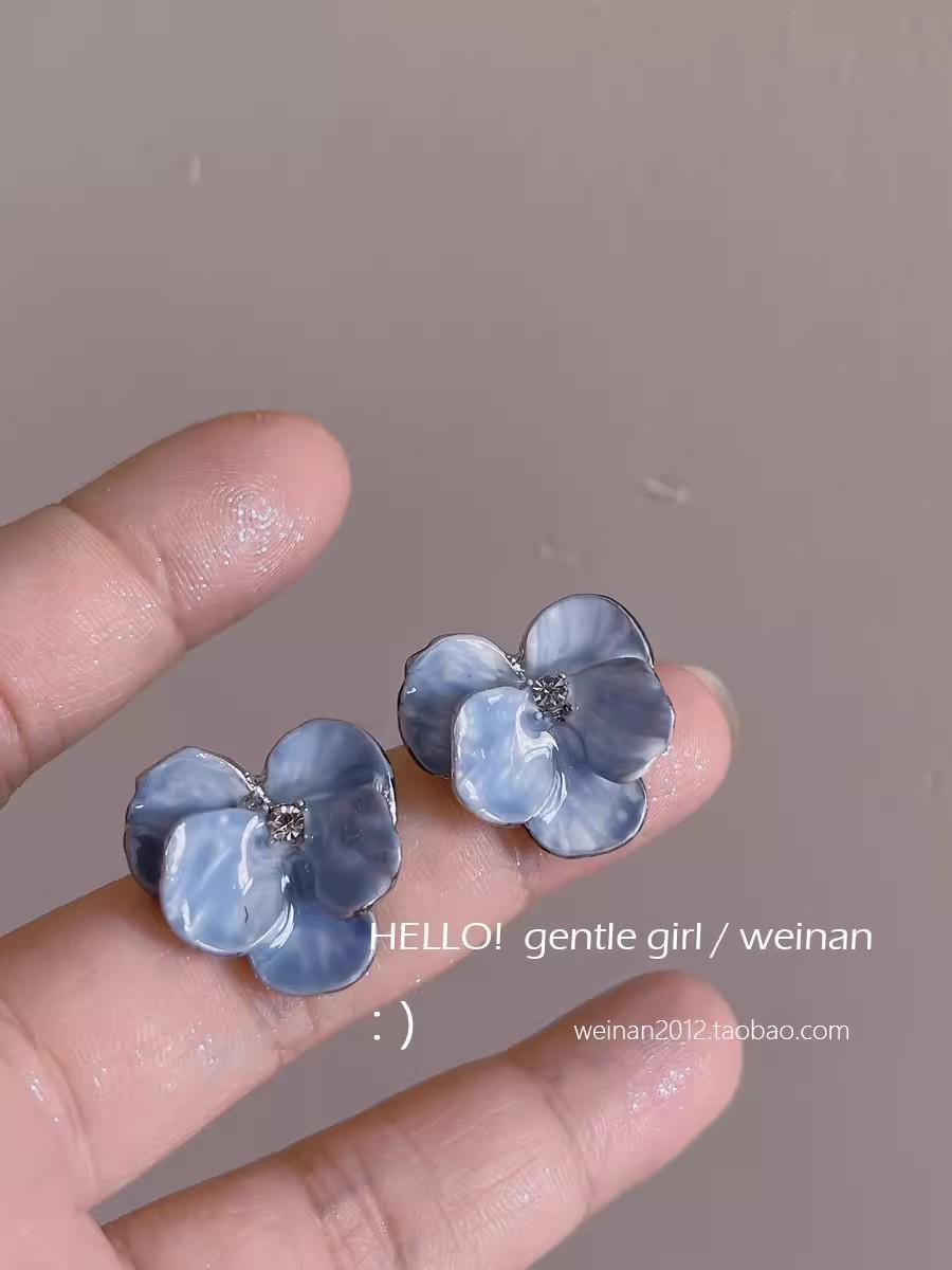 

Трендовые красочные серьги-пусеты с цветами для женщин - Летний свежий дизайн