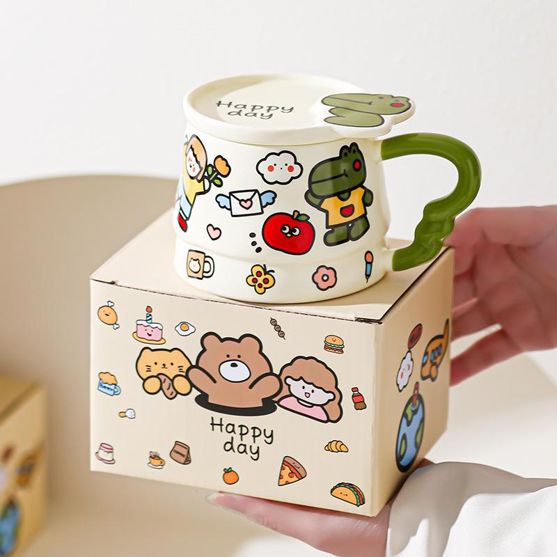 Cute Animal Mug Creative Ceramic Mug Souvenir Birthday Gift Girls Breakfast Mug Coffee Mug