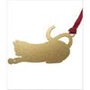 Toyo Seimitsu Kogyo Cat Bookmark Playing Cats Metallic Gold Stainless Steel Metal Bookmark CAT-054