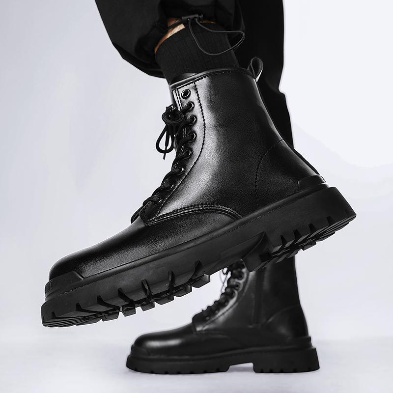 Fashion Genuine Leather Men Ankle Boots Outdoor Casual Shoes Lightweight Designer Mens Warm Work Boots 2025 Classic Handmade Boo