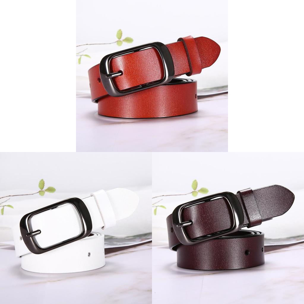 Genuine Leather Womens Belt With Alloy Buckle For Casual Fashion And Office Wear