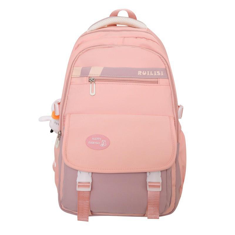 Large-capacity Leisure College Students Backpack Junior High School Schoolbag Middle Ins Style Female