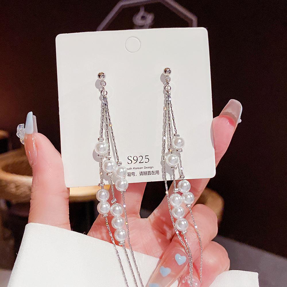 New Full Inlaid Colorful Zircon Christmas Tree Tassel Earrings Women's Fashion Personality Earrings Party Jewelry Christmas Gift