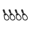 4 Peças L Track Encaixe de Amarração com Pino Duplo Aço Carbono Controle Seguro de Carga para Caçamba de Caminhão Trailer Pickup RV ATV Preto
