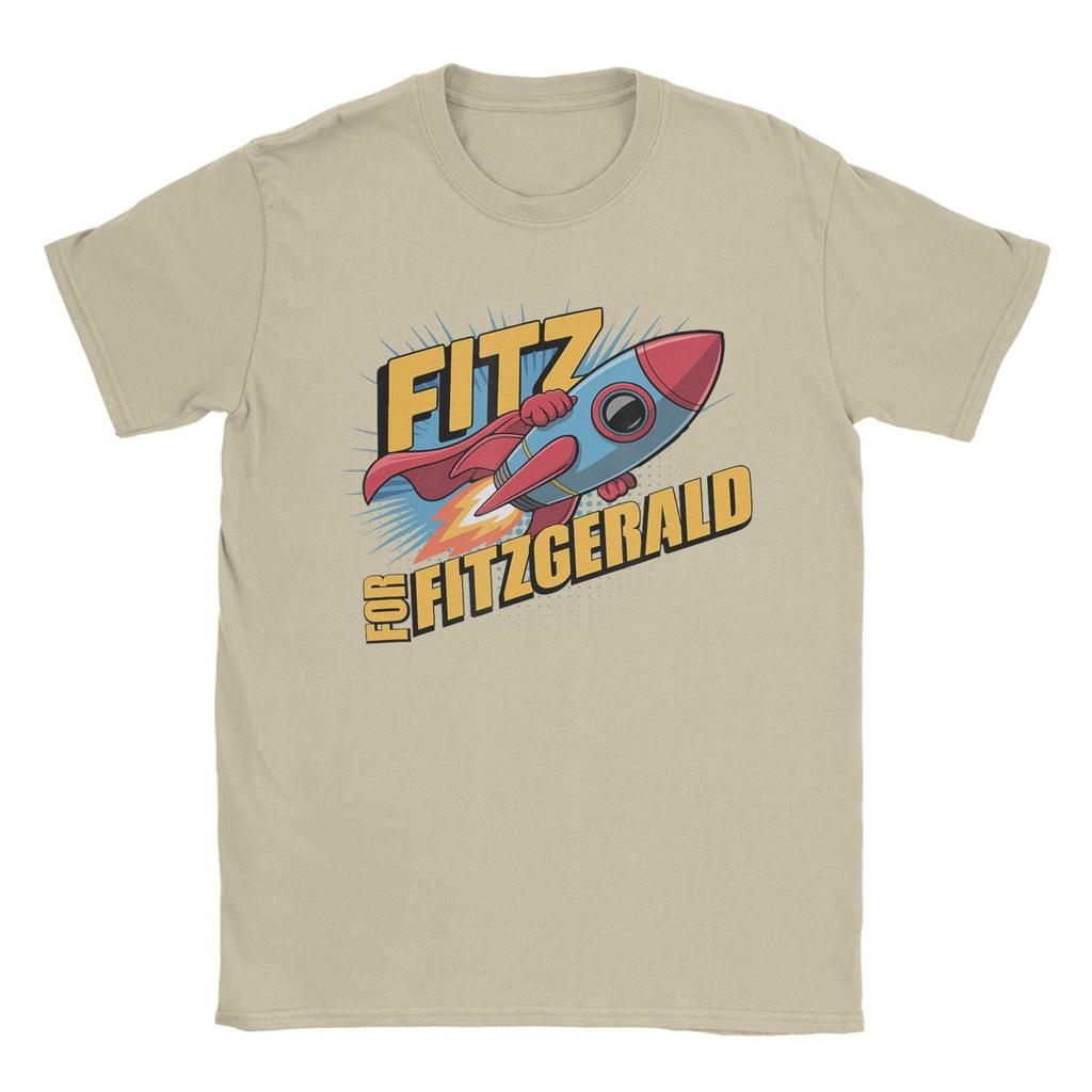 Streetwear T Shirt Summer Fitz for Fitzgerald Rocketship Trending T Shirts Cotton Tee Shirt for Unisex Short Sleeve Clothing