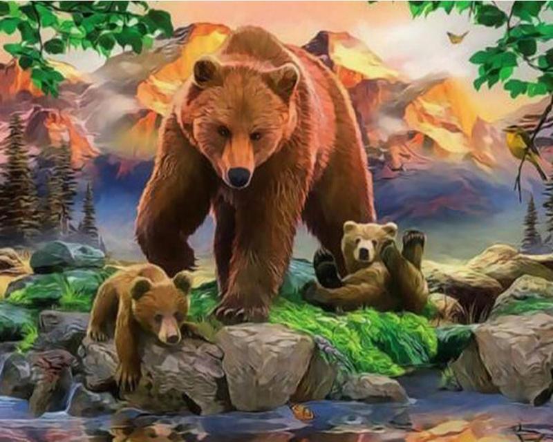 Diamond Painting Ice Fire Double Wolf Full Drill Square Round Diamond Embroidery Brown Dog Animal Rhinestone Kit Handicraft Handmade Gift