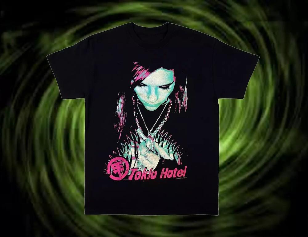 Горячий отель Токио Группа Хлопковая футболка черная s-4xl Унисекс футболка M