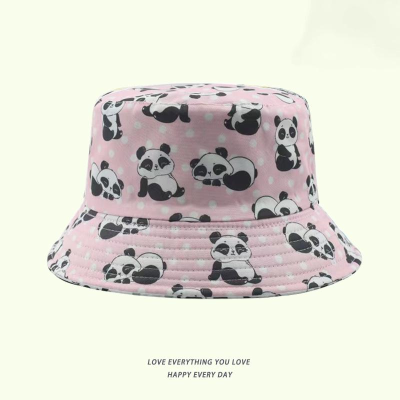 Sommer Sonnenhut Beidseitig tragbar Tierdruck Fischerhut für Männer Frauen Baumwolle Bob Panama Mädchen Strand Reise Outdoor Fischerhut