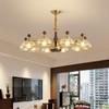 Antique-Style Copper Chandelier for Living Room, Dining, Study, or Bedroom – American Retro Design.