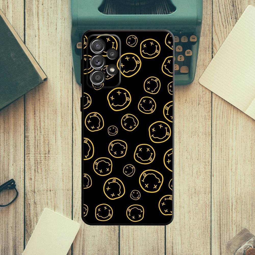 Street Twisty Happy Face Phone Case For Samsung S21,S22 Ultra,S20,S30 plus,S22 plus,S23,S30 ultra 5G Silicone Cover