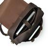 Monogrammed Leather Laptop Backpack: Handmade Brown Travel Rucksack