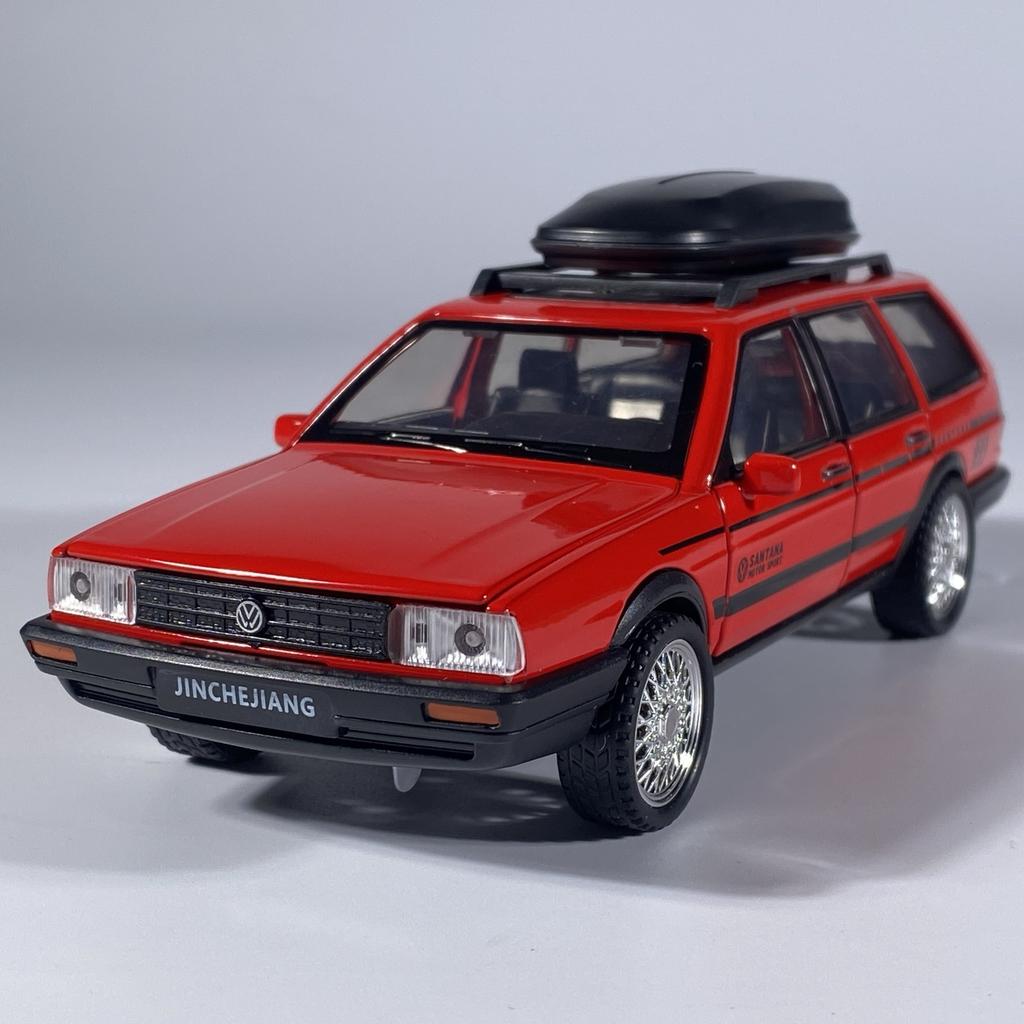 W241:32 VolksWagenwerk Santana Wagon Alloy Diecast Car Model Miniature Car Model Ornaments Boys Collection Display Gift For Friends