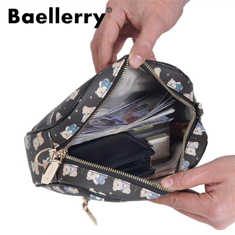 Baellerry Women Fashion Shoulder Bags Casual Zipper Phone Bag Cute Coin Purse Crossbody Messenger Bags