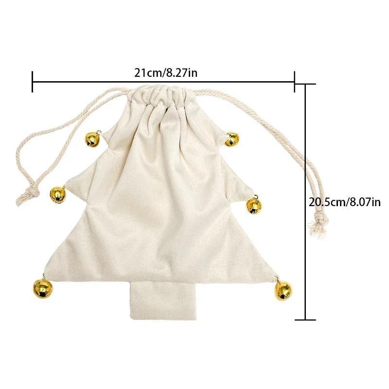 2026 New Atmosphere Christmas Tree Shaped Drawstring Gift Bags Christmas Tree Decoration Gift Bags