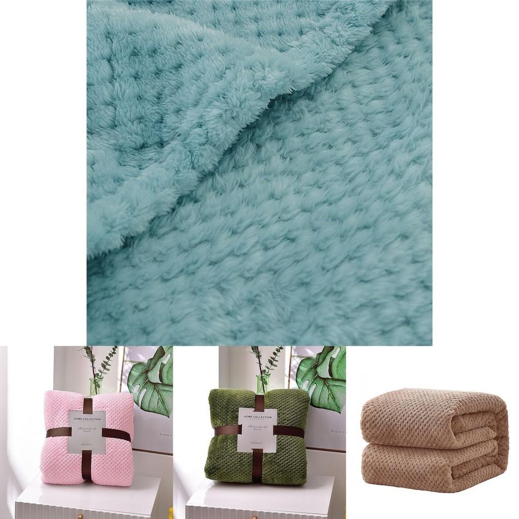 Weiche und kuschelige Popcorn-Waffeldecke Fleece-Überwurf Perfekt für Camping oder Filmabend auf der Couch