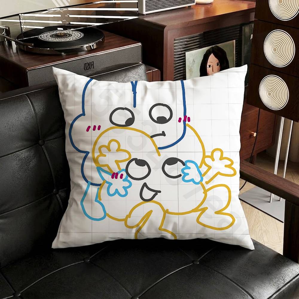 Lustiger Bfb X und Vier Kissenbezug Sofa Wohnzimmer Schlafzimmer Kopfteil Rückenlehne Kissen Quadratisches Kissen Nickerchenzeit