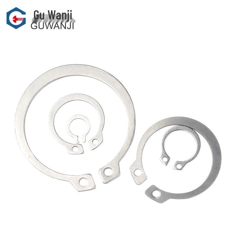 304 Paslanmaz Çelik C Tipi Segman: Mil Yatağı Uygulamaları İçin Dış Segman & Elastik Segman.