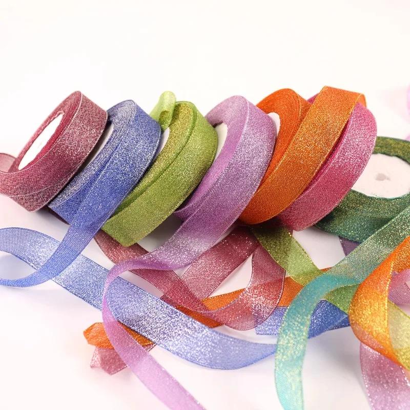 25yards 20mm Colorful Onion Glitter Ribbon for Gift Packaging Webbing Christmas Wedding Decoration Supplies Handmade Ribbons