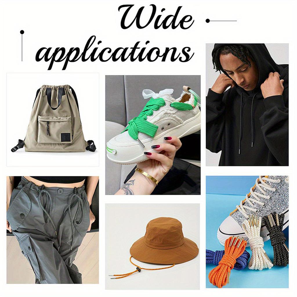 20pcs Brass Cord Ends - DIY Repairing Accessories for Shoelaces, Hoodies, and Shoes