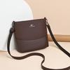 New Fashion Splicing Crossbody Bag Women's Retro Versatile Niche Shoulder Bag Portable Commuter Mobile Phone Bucket Bag