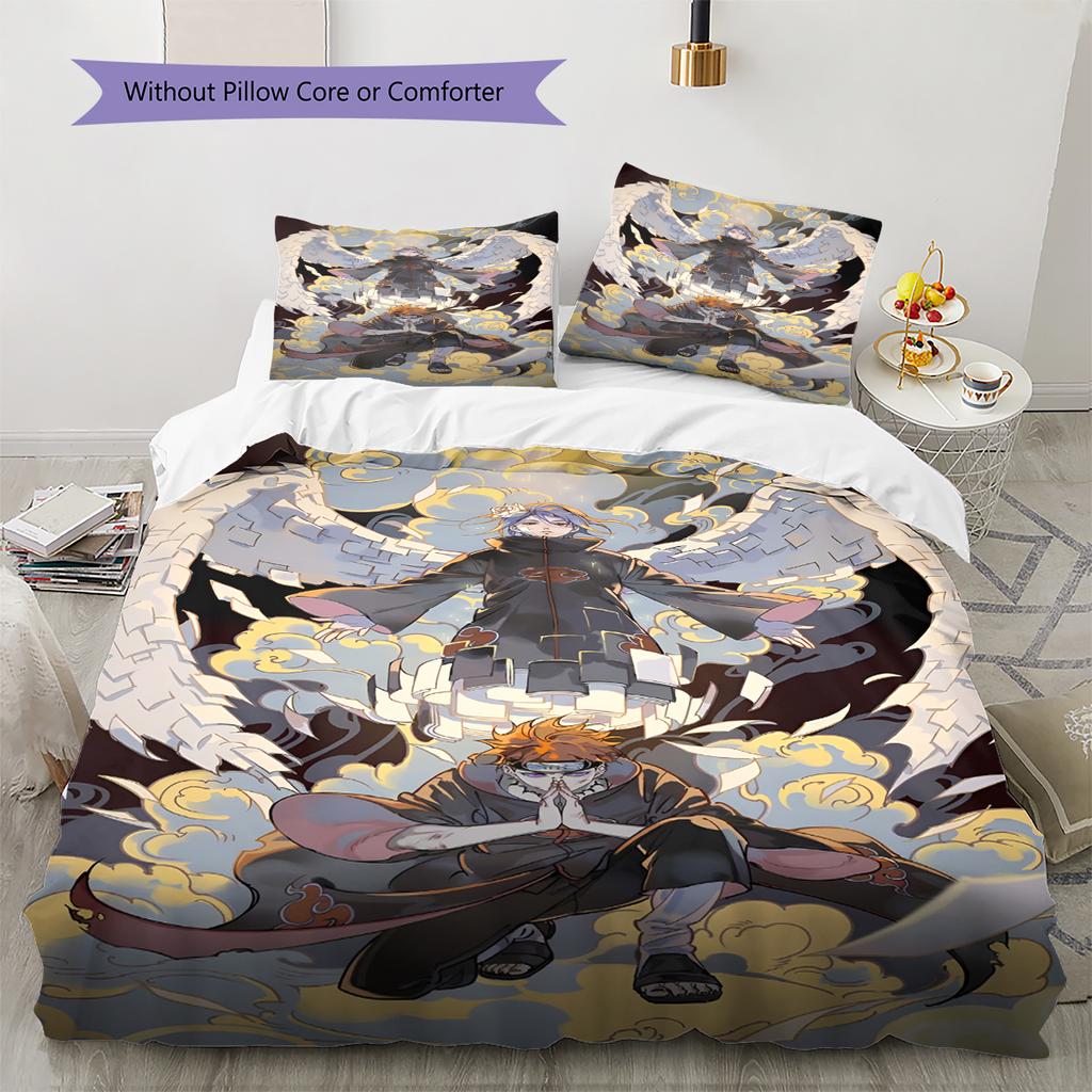 Cartoon Pattern Bedding Quilt Set Quilt Cover Pillowcase Home Decoration Birthday Gift (1 * Duvet Cover + 2 * Pillowcase, Without Core)