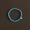 [Headquarters genuine product / Silk pouch shopping bag included] Silver 925 blue turquoise bracelet 3.5mm