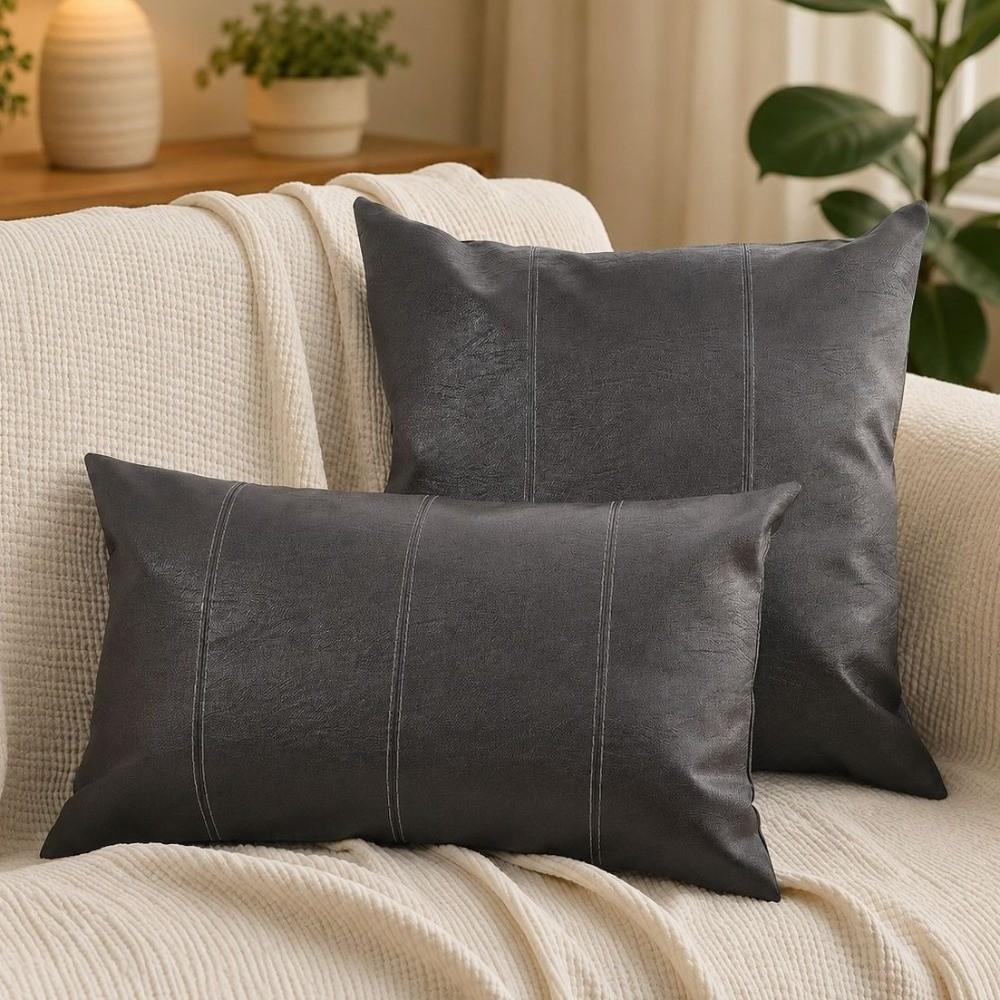 Reißverschluss PU-Leder Kissenbezüge Wasserdichte Kissenhülle Kissenbezug Sofa