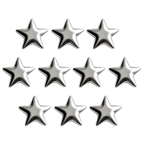10Pcs Vintage Love Refrigerator Heart Shape Decorative Magnet Star Fridge Magnet Memo серебряный