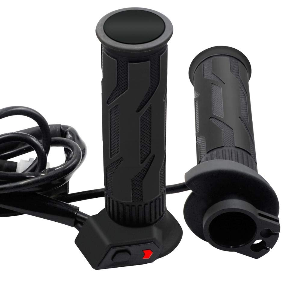 Kaedear Heated Grips for Standard Universal Integrated Voltage Electric Heated Handlebars for Handlebars, 22.2mm Diameter, Switch, One-Hand Operation,