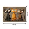 4Pcs, Three Cat Placemats, the Best Placemats, Washable, Suitable for Holiday Parties, Home Decor