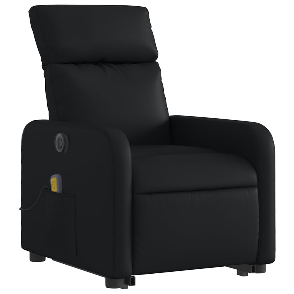 Vidaxl Reclining Lift Chair with Massage, Electric, Black