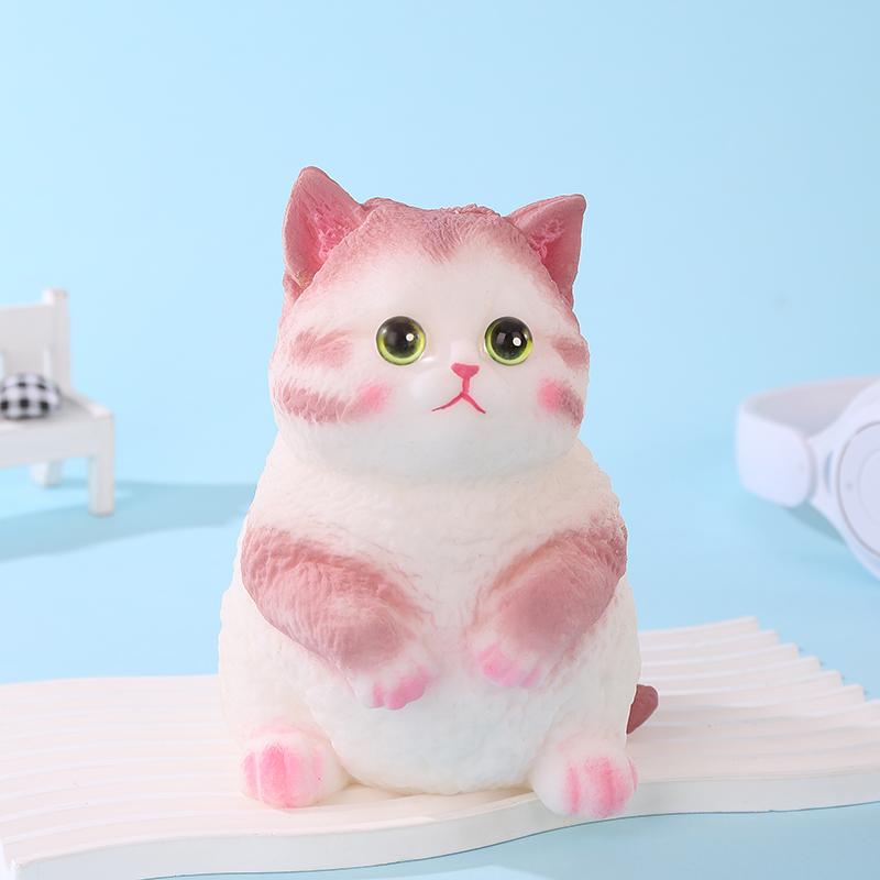 

15Cmcat Orange Cat Plush Soft Sticky Girl Kids Birthday Gift Reduce Fidget Squishy Toy Pet Ornaments Gifts Stress Relieving Toys розовый