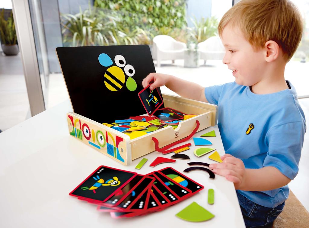 Hape Magnetic Art 30 x 23 x 6 for ages 3 and Wooden Pretend Play E1631 Set, cm, up, Toy,