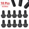 10pcs Saw Blade Screw M8 M7 M6 Left Hand Thread Hex Flange For Cutting Machine Carbon Steel Not Easy To Rust Power Tool Parts