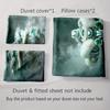 Green lion face Bedding Duvet cover sets Duvet covers Pillowcases gifts (1 * Duvet Cover 2 * Pillowcases, without duvet insert)