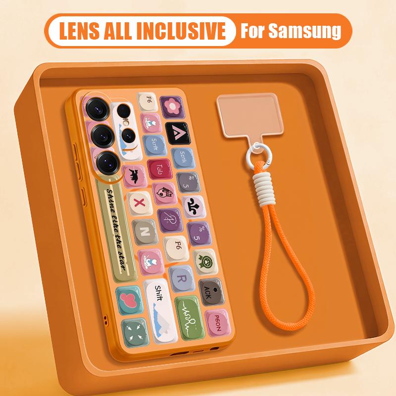 Colorful Buttons Blocks Print Case For Samsung S26 Ultra S25 FE S24 S24 Plus A57 A37 A17 A56 A36 A16 A55 A35 A15 A54 5G Hybrid Magnetic Matte Cover