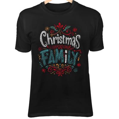 Cute Christmas Family Graphic - Festive Typography Matching Holiday Theme