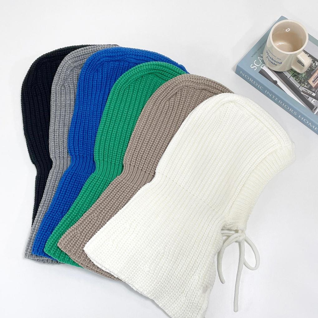 Women's and Men's Daily Long Hooded Knit Balaclava Hat