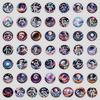 50 Cute Astronaut Series Graffiti Stickers for Stationery, Water Cups, and Computer Waterproof Decorative Stickers