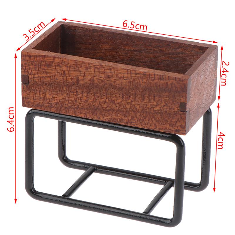 1/12 Dollhouse Miniature Rack Iron Shelf Flower Stand Decoration Accessories Handmade Playthings Present Children-Friendly