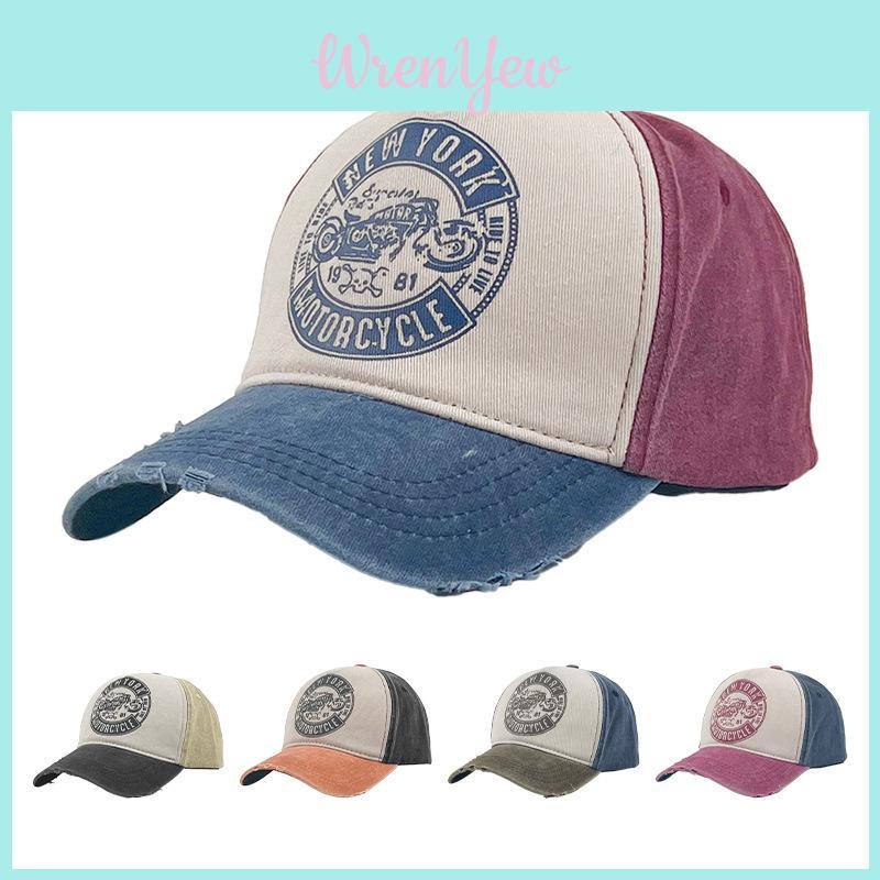 York Motorcycle New Printed Mens Baseball Hat Breathable Sun Korean Protect