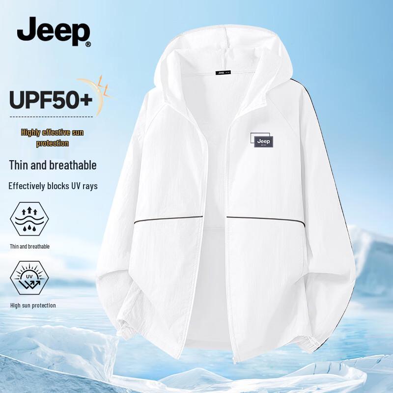 

JEEP Men s Summer Cycling UV Protection Sun Hoodie with Reflective Strips XL