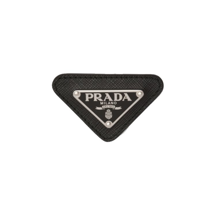 

Prada Saffiano Triangle Badge Leather Trim Brooch Unisex accessories 2IS061-QHH-F0002 Basic Packaging-Box Not Included,F,Black